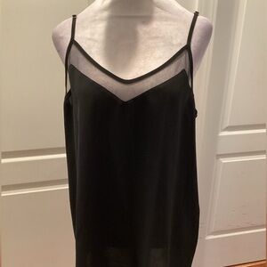 Sheer V-Neck Slip Tank Top